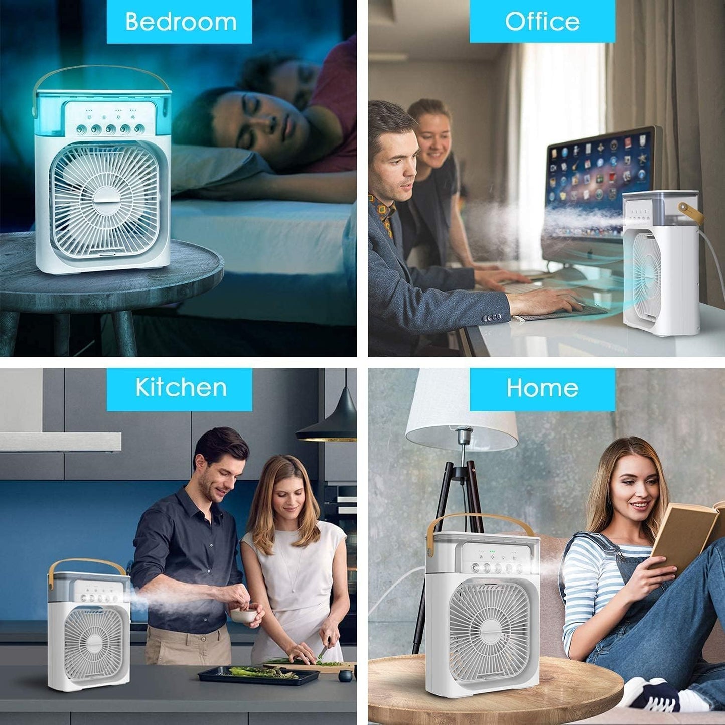 Portable USB Air Conditioner & Humidifier Fan