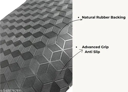 Elegant 3D Floral Rubber Floor Mat – Anti-Slip, Water Absorbent, Soft Surface Carpet for Living Room, Bathroom & Entryway