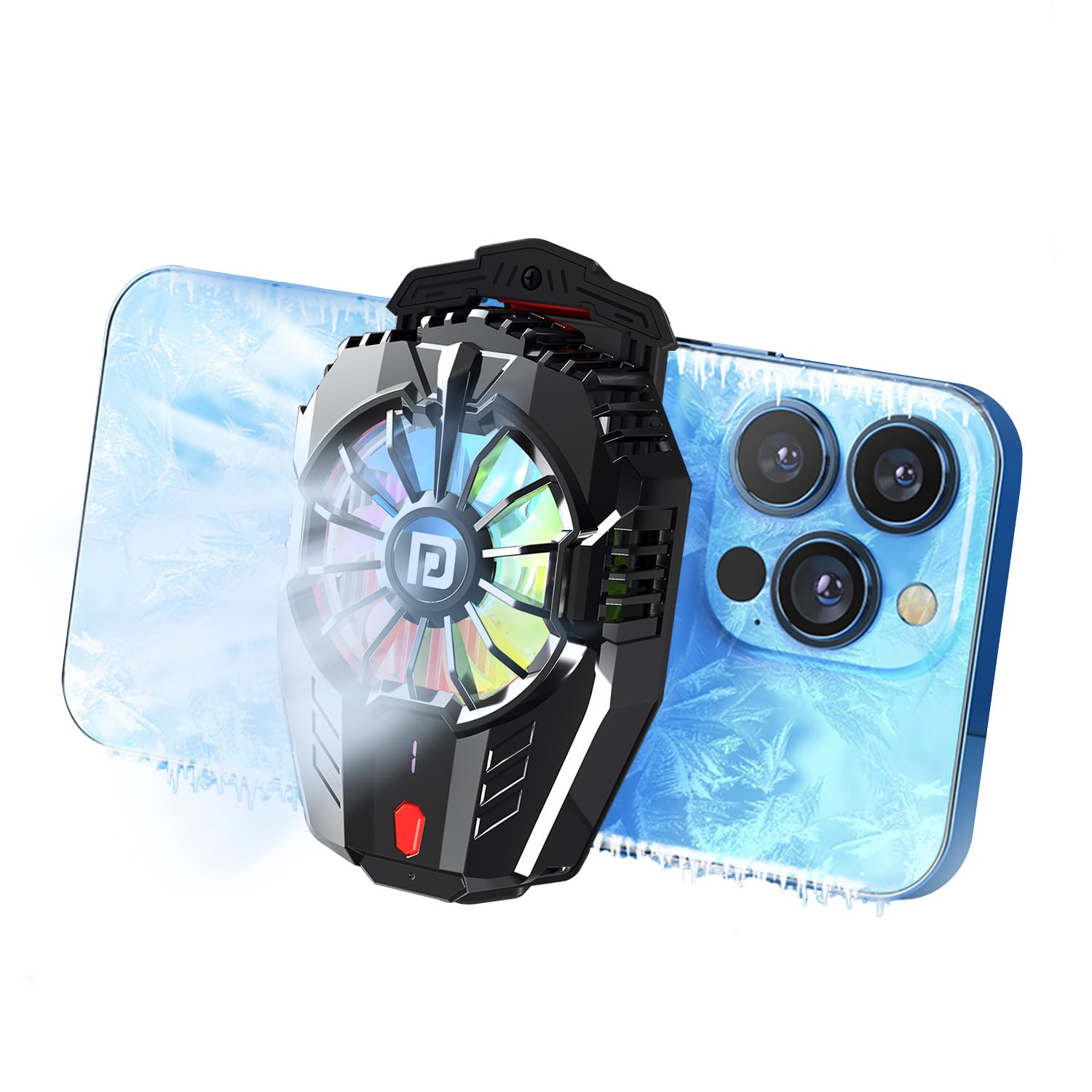 Magnetic RGB Mobile Cooler with Instant Cooling Fan