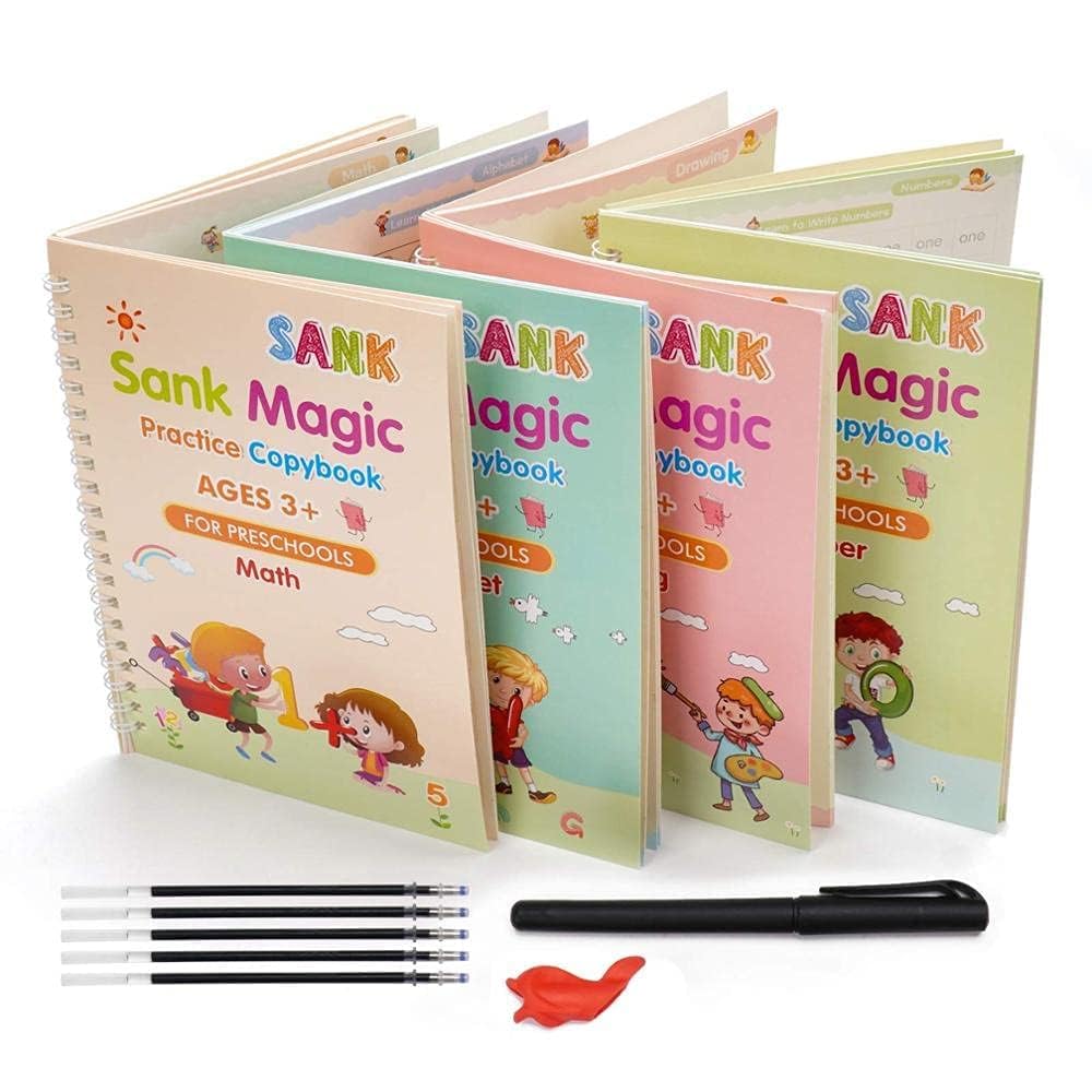 Sank Magic Practice Copybook (4 BOOKS,1 PEN,1 GRIP,10 REFILL)