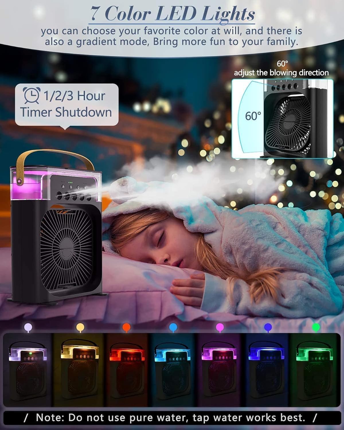 Portable USB Air Conditioner & Humidifier Fan